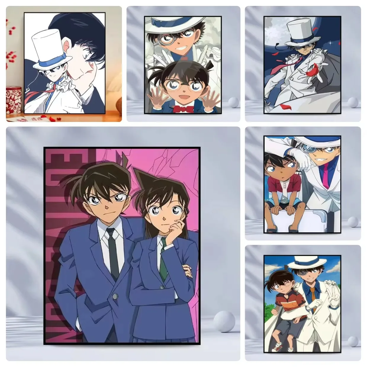 Resin Art Work - Lukisan Berlian Bertema Detektif Conan, Anime