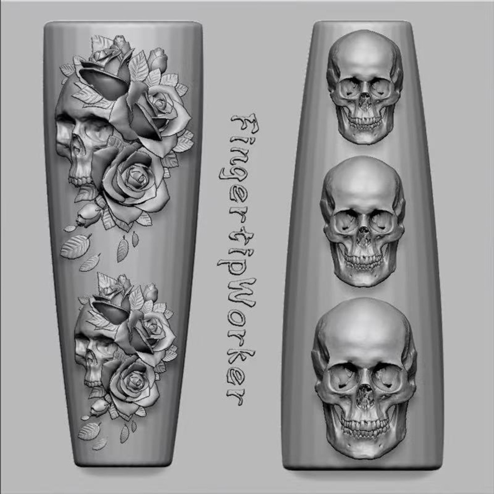 2Pcs Set Cetakan Seni Kuku Sil - Resin Art Rose ulasan dan harga