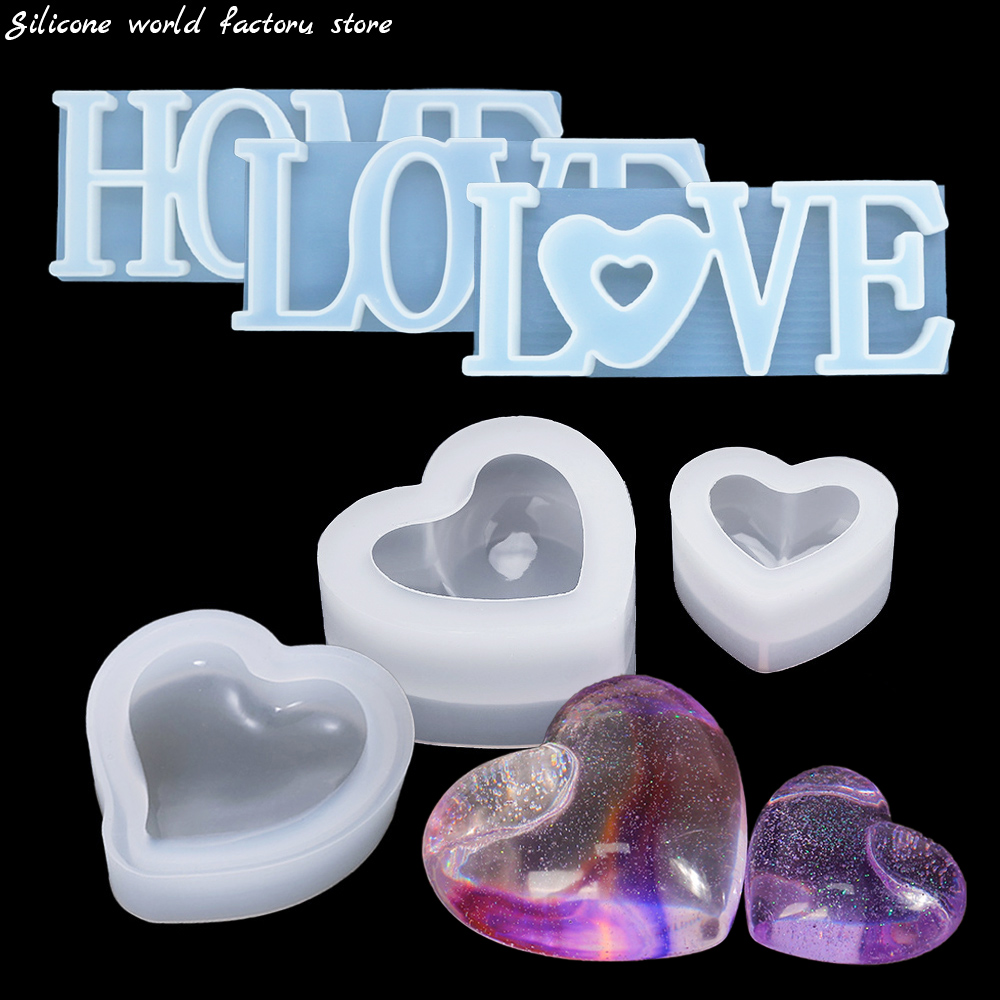 Cetakan Lilin Hati 3D Silikon, - Resin Art Alphabet ulasan dan harga