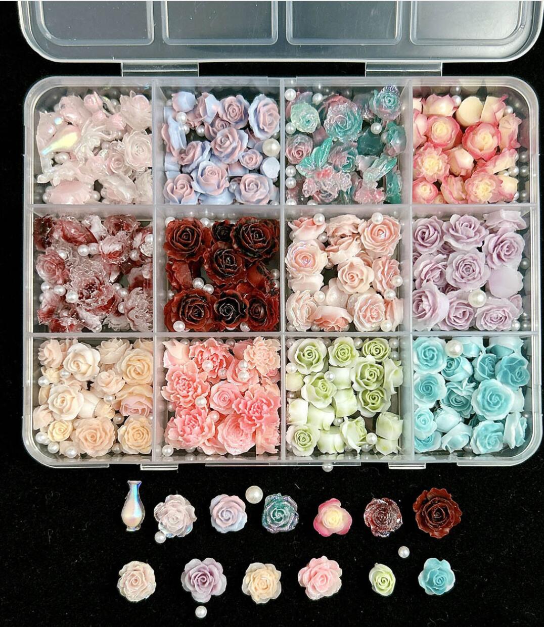 12 Grid 3D Campuran Resin Bung - Resin Art Rose ulasan dan harga