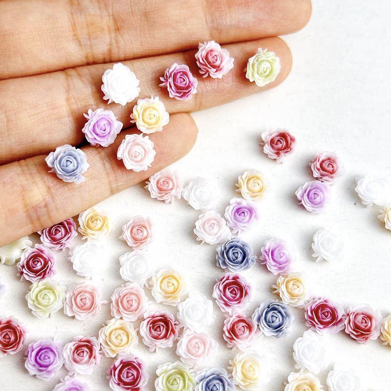 30 buah 8MM 3D akrilik bunga m - Resin Art Rose ulasan dan harga