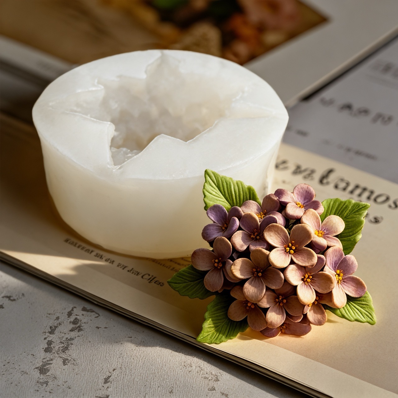 2 buah cetakan silikon berbent - Resin Art Rose ulasan dan harga