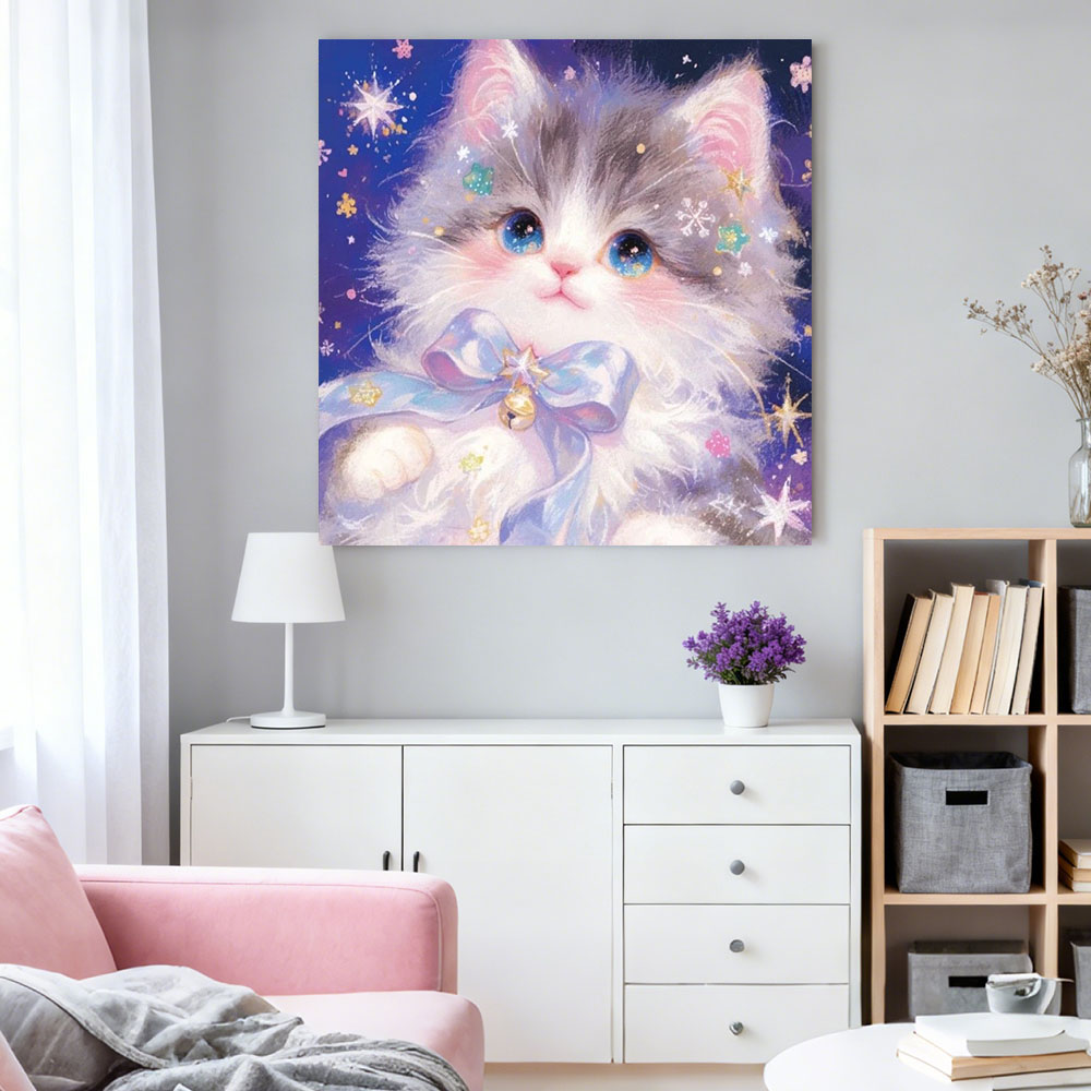 Lukisan Berlian AB Kucing Lucu - Resin Art Wallpaper ulasan dan harga